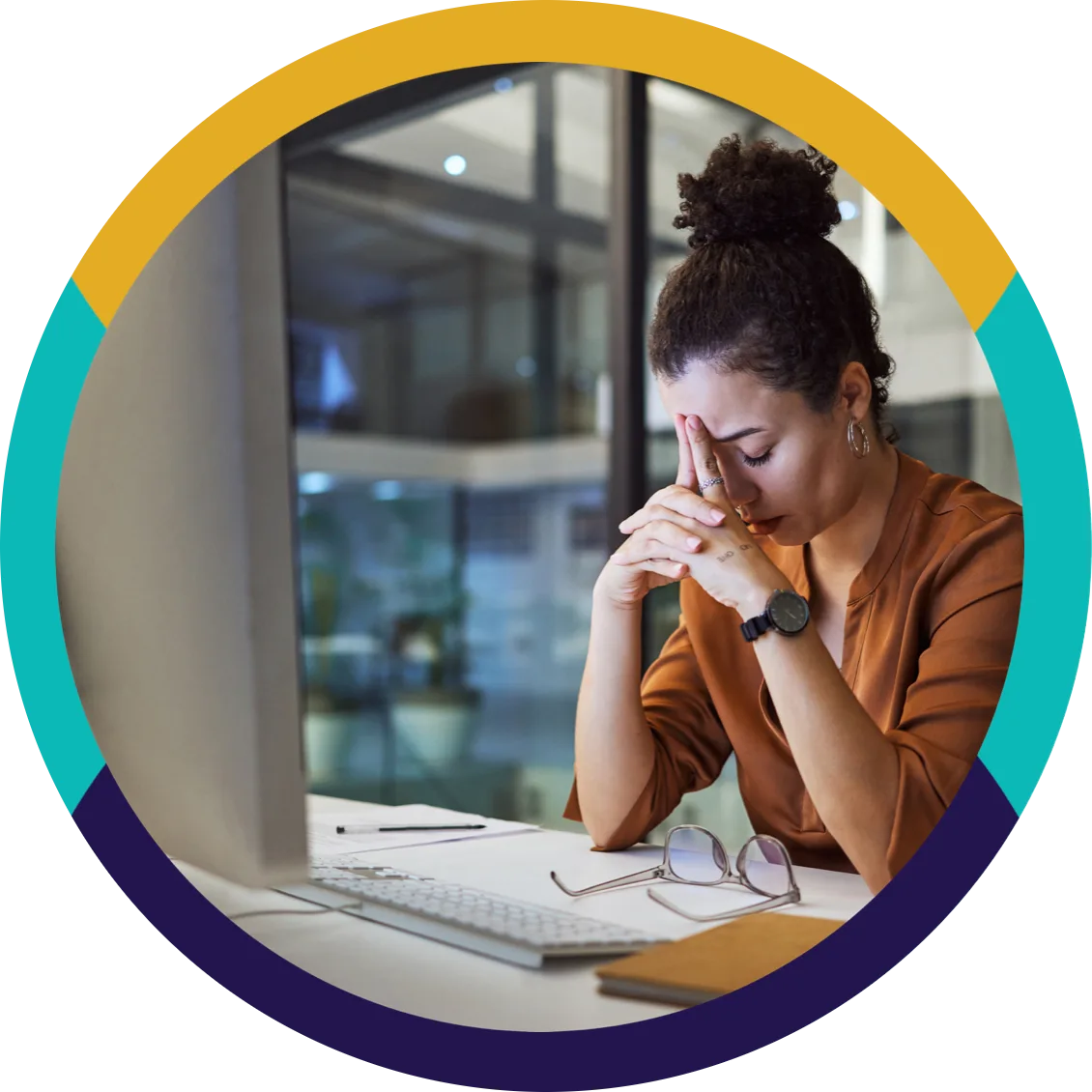 frustrated woman trying to figure out her credit card processing fees